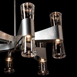 Hubbardton Forge - 131008-SKT-MULT-85-ZM0888 - Bellis 6-Arm 12-Light Round Chandelier - Bellis - Sterling