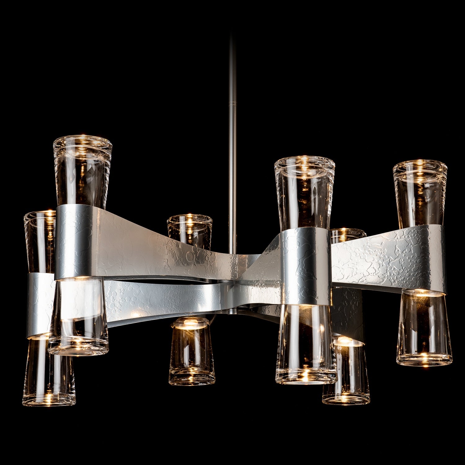 Hubbardton Forge - 131008-SKT-MULT-85-ZM0888 - Bellis 6-Arm 12-Light Round Chandelier - Bellis - Sterling