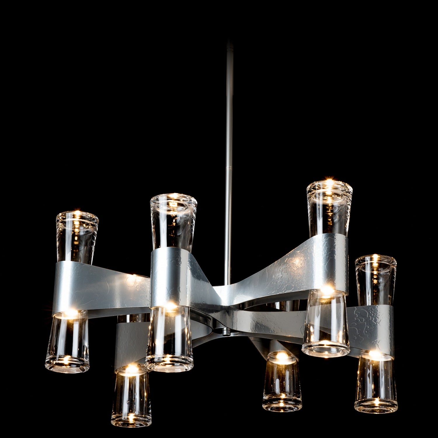 Hubbardton Forge - 131008-SKT-MULT-85-ZM0888 - Bellis 6-Arm 12-Light Round Chandelier - Bellis - Sterling