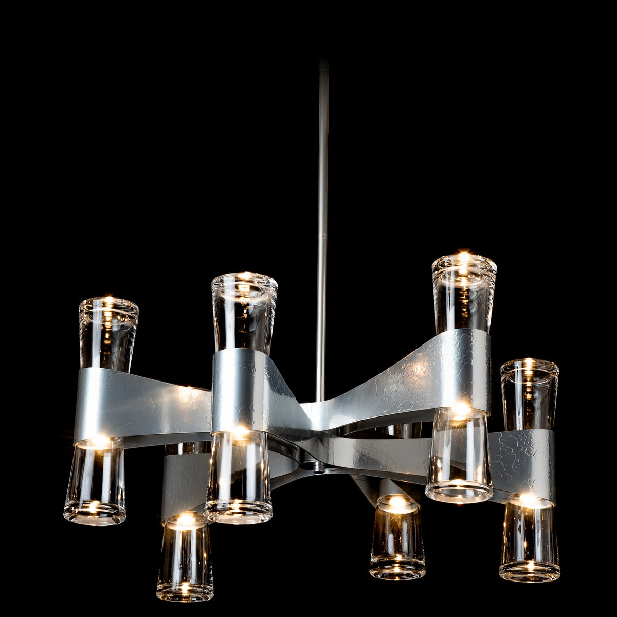 Hubbardton Forge - 131008-SKT-MULT-85-ZM0888 - Bellis 6-Arm 12-Light Round Chandelier - Bellis - Sterling