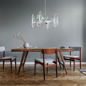 Hubbardton Forge - 131008-SKT-MULT-85-ZM0888 - Bellis 6-Arm 12-Light Round Chandelier - Bellis - Sterling