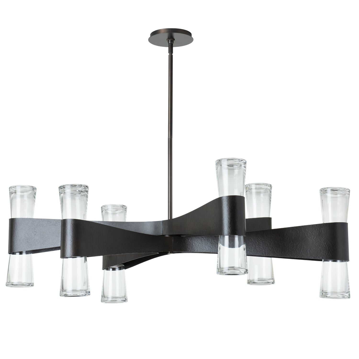 Hubbardton Forge - 131009-SKT-MULT-07-ZM0888 - Bellis 6-Arm 12-Light Oval Chandelier - Bellis - Dark Smoke