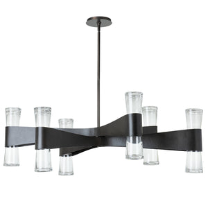 Hubbardton Forge - 131009-SKT-MULT-07-ZM0888 - Bellis 6-Arm 12-Light Oval Chandelier - Bellis - Dark Smoke