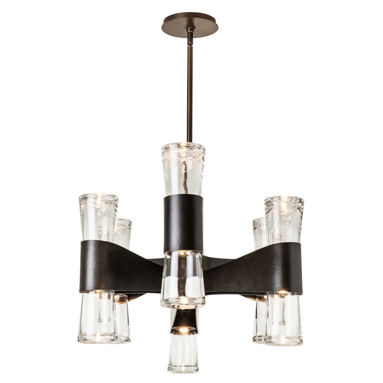 Hubbardton Forge - 131009-SKT-MULT-07-ZM0888 - Bellis 6-Arm 12-Light Oval Chandelier - Bellis - Dark Smoke