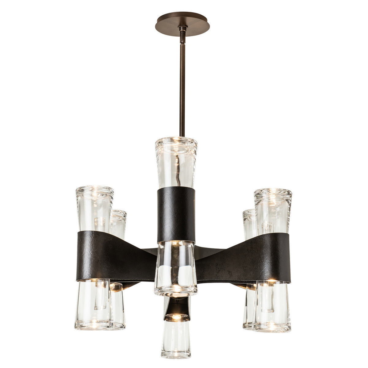 Hubbardton Forge - 131009-SKT-MULT-07-ZM0888 - Bellis 6-Arm 12-Light Oval Chandelier - Bellis - Dark Smoke