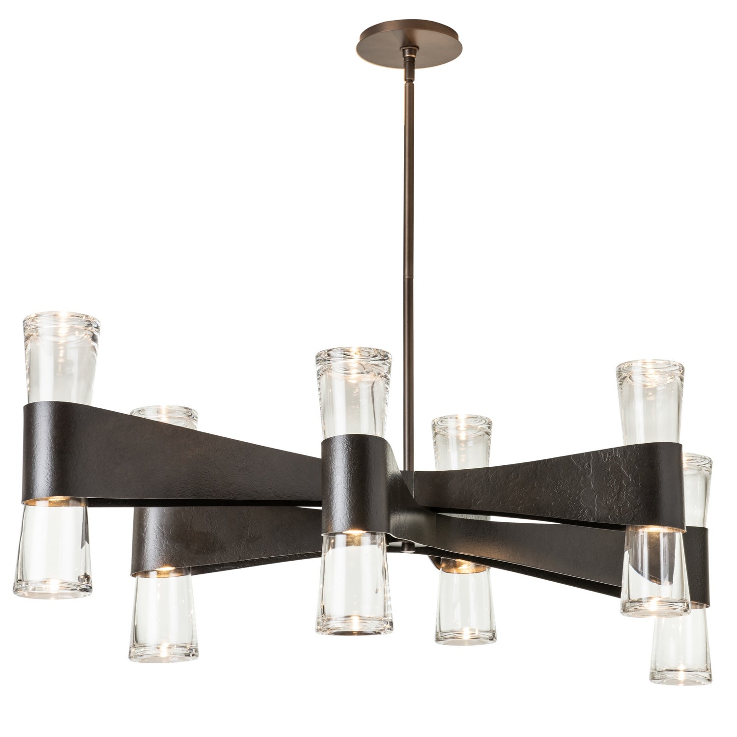 Hubbardton Forge - 131009-SKT-MULT-07-ZM0888 - Bellis 6-Arm 12-Light Oval Chandelier - Bellis - Dark Smoke
