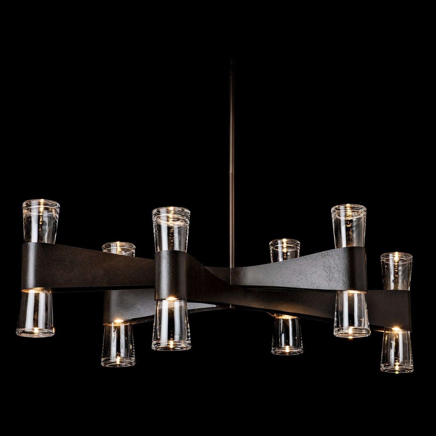 Hubbardton Forge - 131009-SKT-MULT-07-ZM0888 - Bellis 6-Arm 12-Light Oval Chandelier - Bellis - Dark Smoke