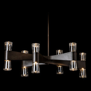 Hubbardton Forge - 131009-SKT-MULT-07-ZM0888 - Bellis 6-Arm 12-Light Oval Chandelier - Bellis - Dark Smoke