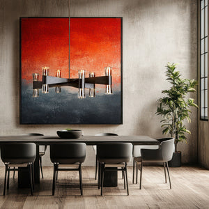 Hubbardton Forge - 131009-SKT-MULT-07-ZM0888 - Bellis 6-Arm 12-Light Oval Chandelier - Bellis - Dark Smoke
