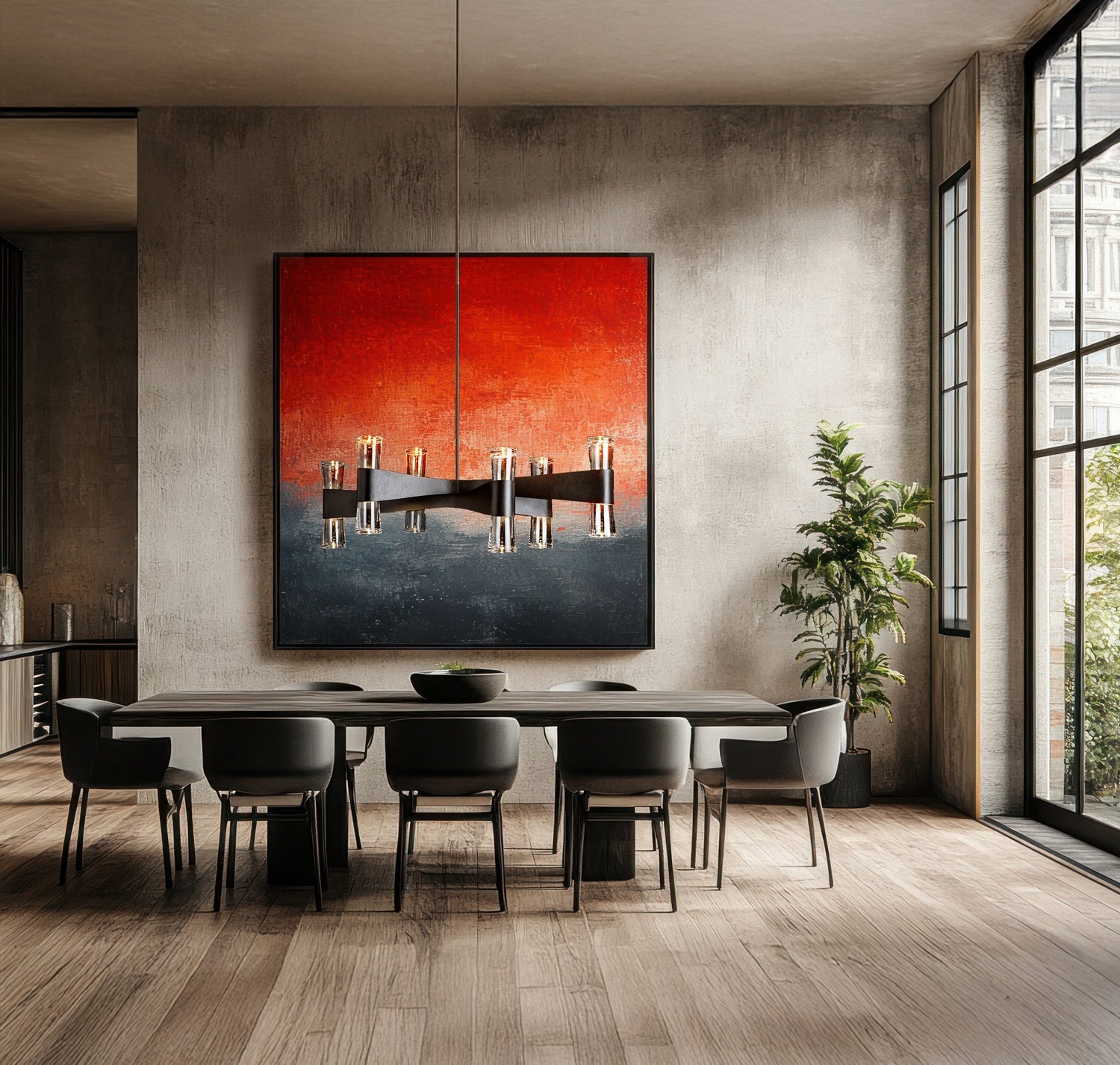 Hubbardton Forge - 131009-SKT-MULT-07-ZM0888 - Bellis 6-Arm 12-Light Oval Chandelier - Bellis - Dark Smoke