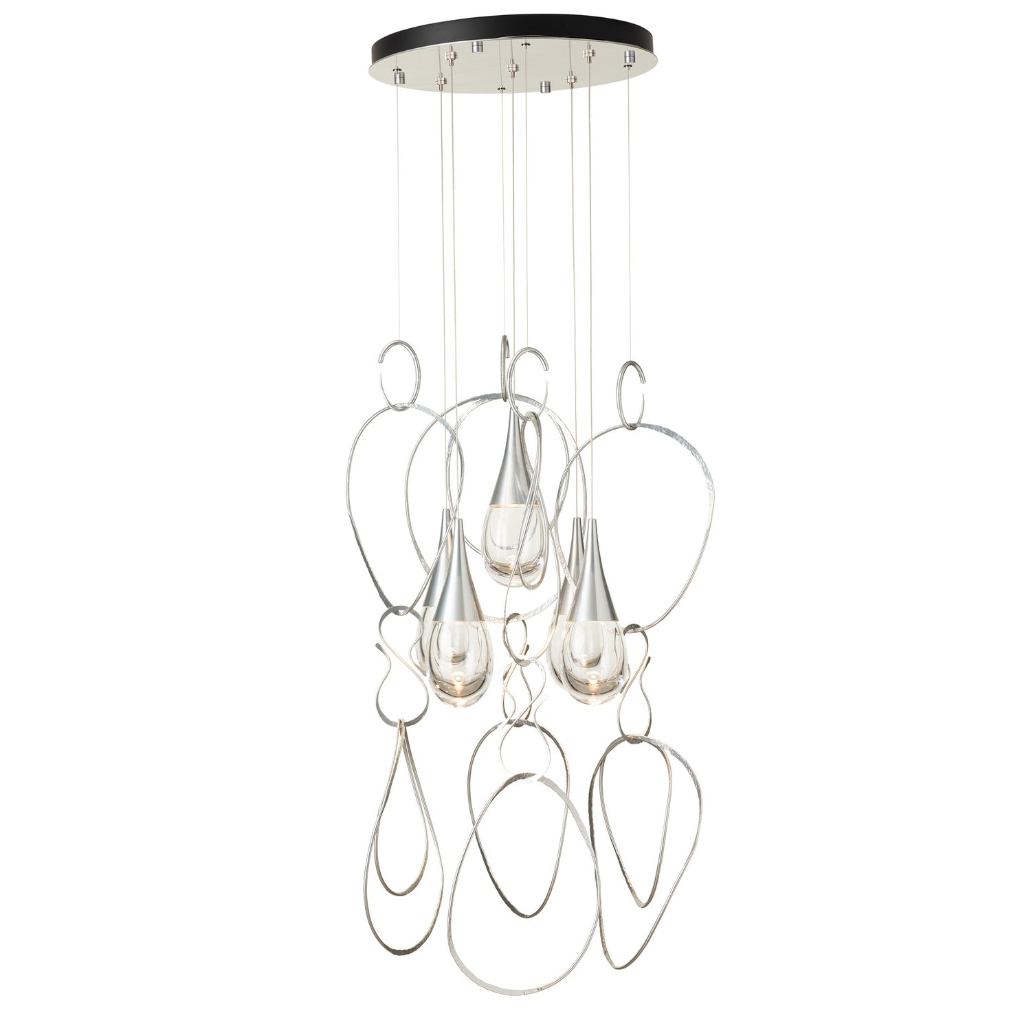 Hubbardton Forge - 131161-SKT-STND-85-ZM0873 - Lyric 5-Light Round Pendant - Lyric - Sterling