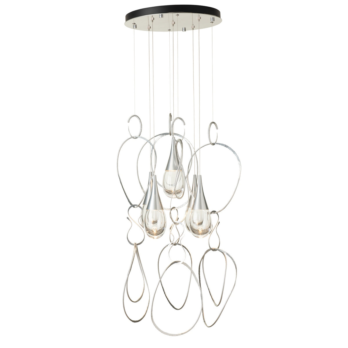 Hubbardton Forge - 131161-SKT-STND-85-ZM0873 - Lyric 5-Light Round Pendant - Lyric - Sterling