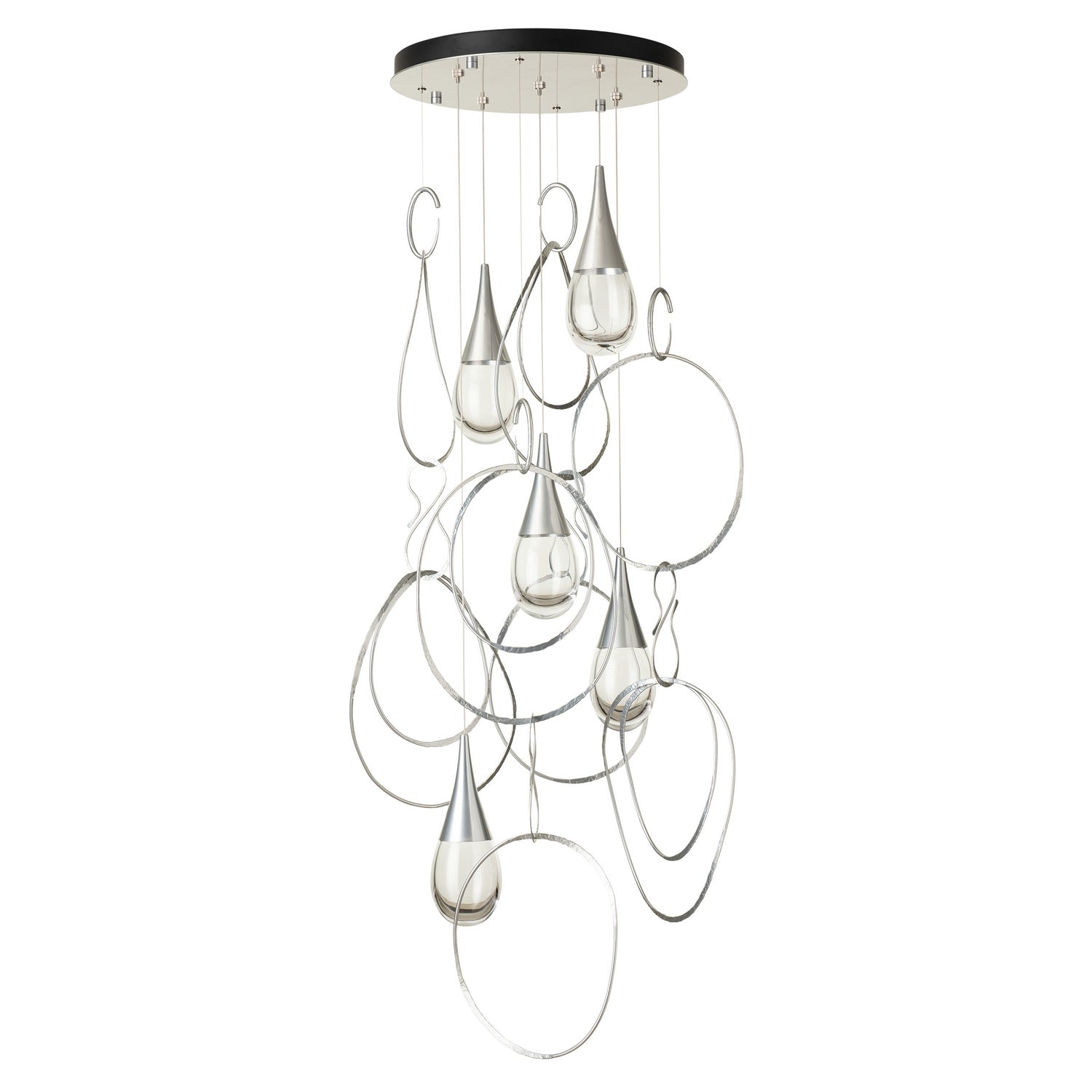 Hubbardton Forge - 131161-SKT-STND-85-ZM0873 - Lyric 5-Light Round Pendant - Lyric - Sterling
