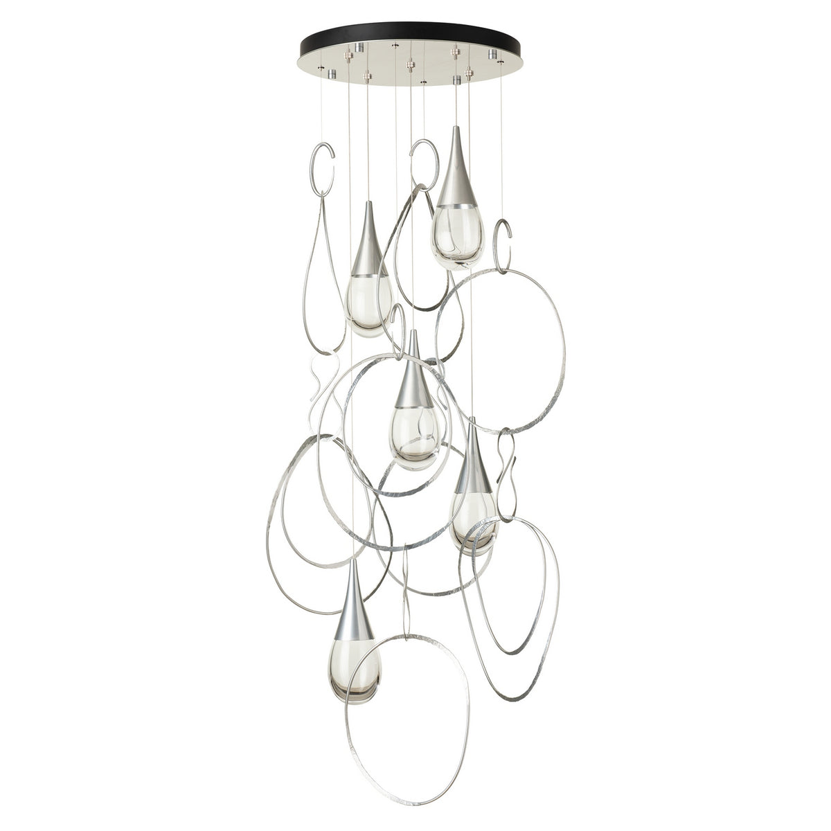 Hubbardton Forge - 131161-SKT-STND-85-ZM0873 - Lyric 5-Light Round Pendant - Lyric - Sterling