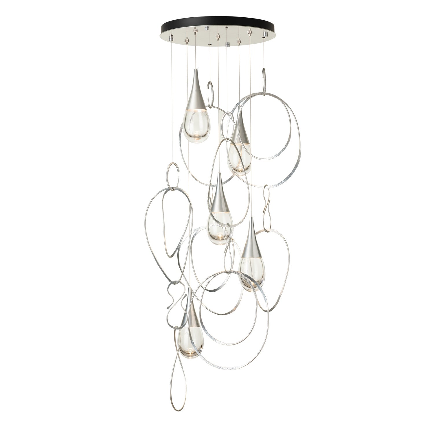 Hubbardton Forge - 131161-SKT-STND-85-ZM0873 - Lyric 5-Light Round Pendant - Lyric - Sterling