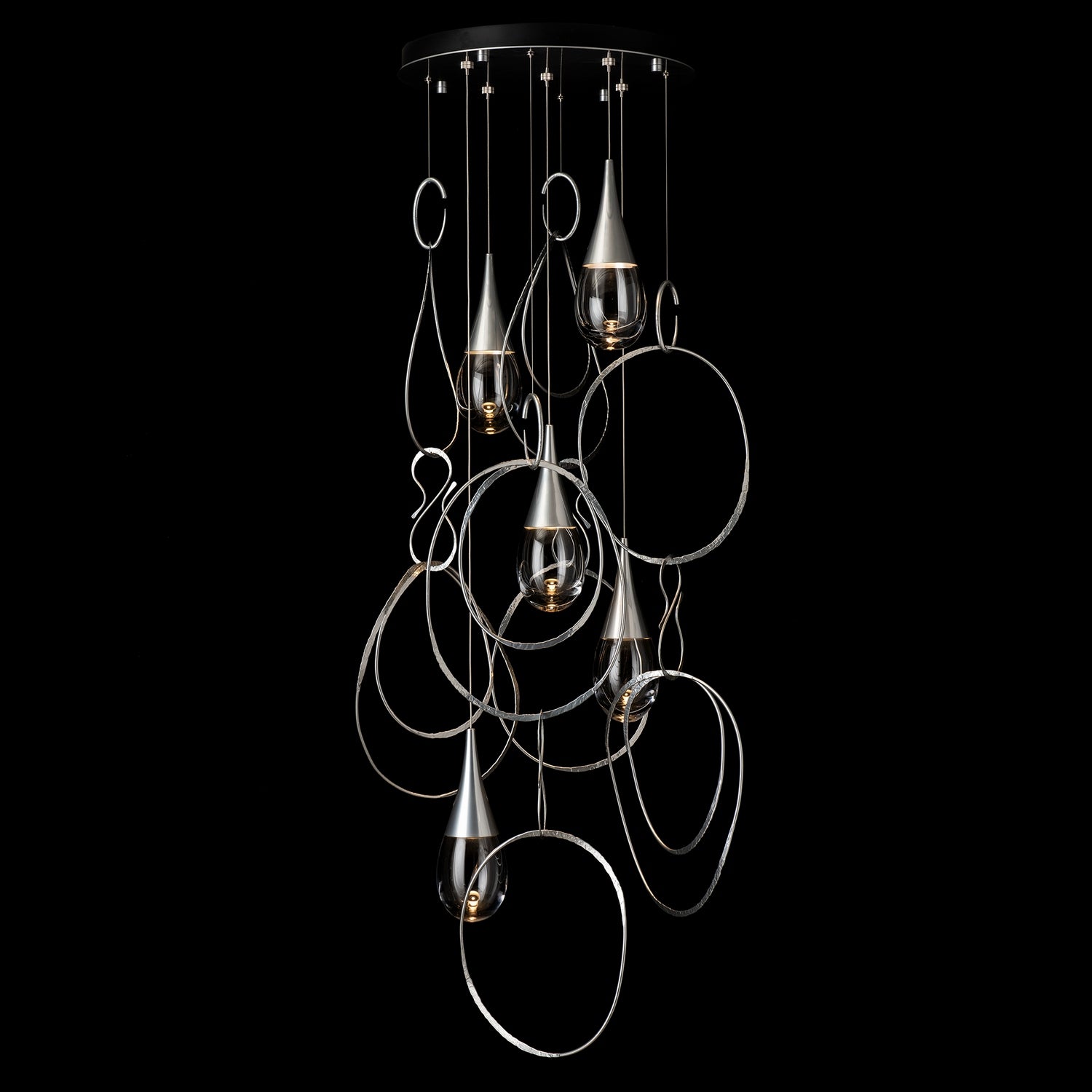 Hubbardton Forge - 131161-SKT-STND-85-ZM0873 - Lyric 5-Light Round Pendant - Lyric - Sterling
