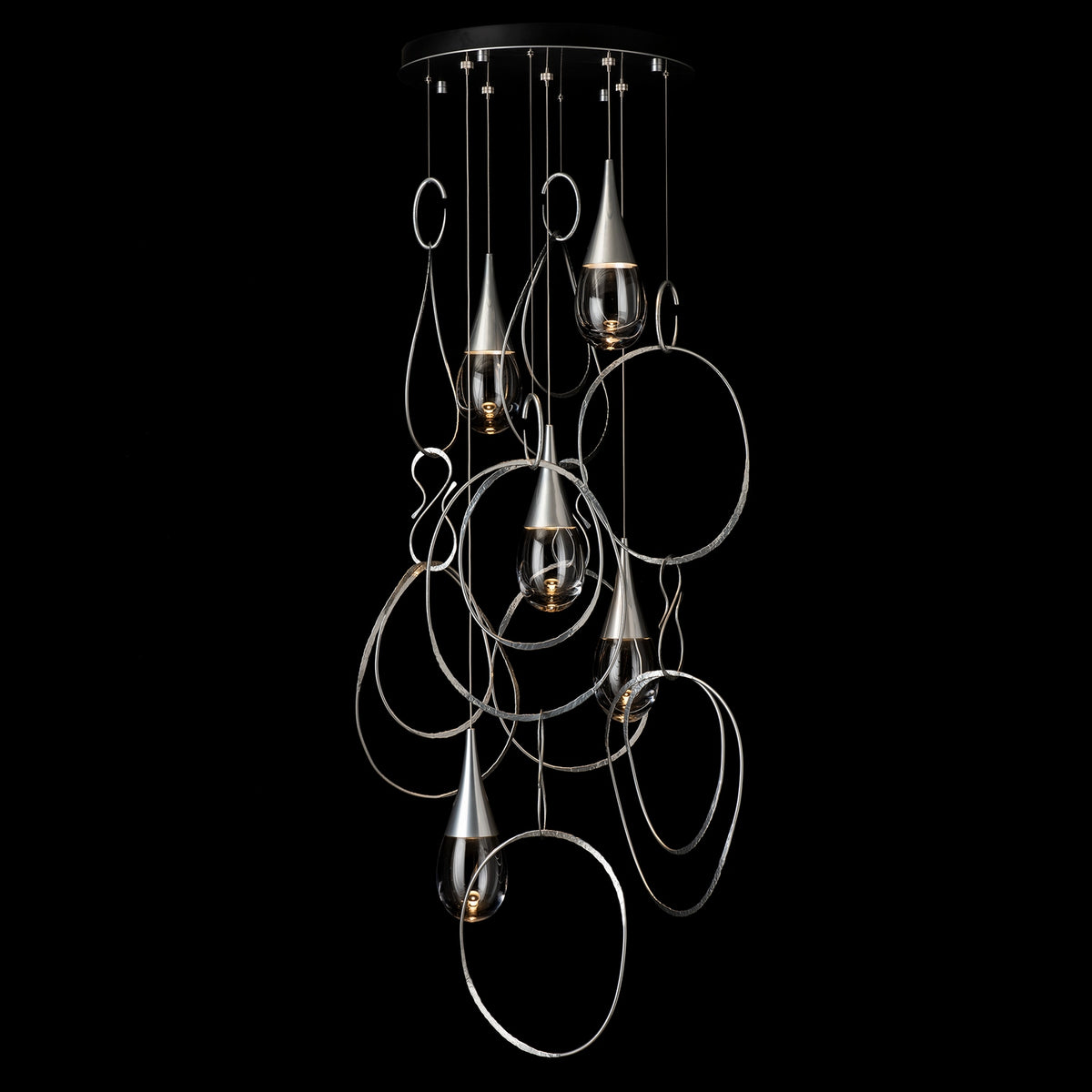 Hubbardton Forge - 131161-SKT-STND-85-ZM0873 - Lyric 5-Light Round Pendant - Lyric - Sterling