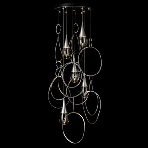 Hubbardton Forge - 131161-SKT-STND-85-ZM0873 - Lyric 5-Light Round Pendant - Lyric - Sterling