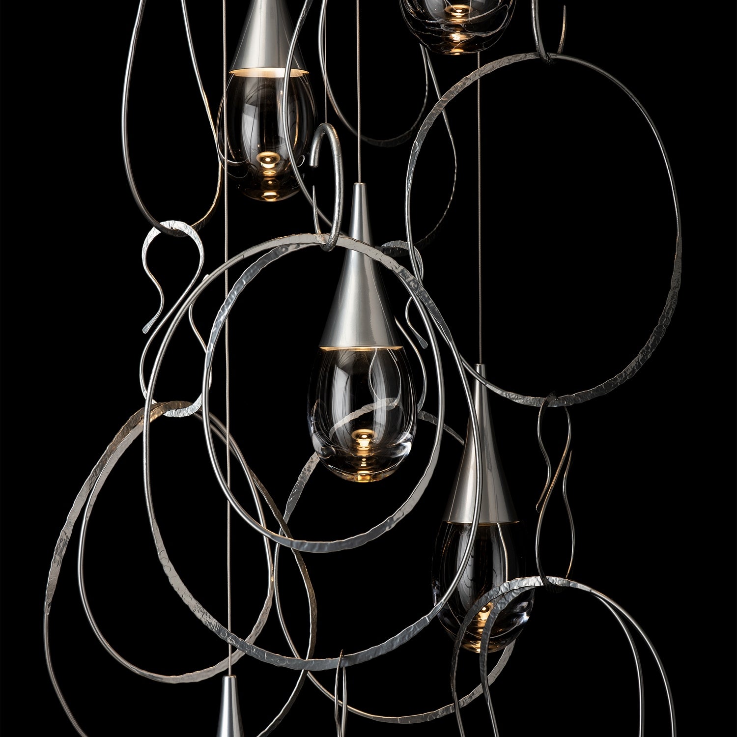 Hubbardton Forge - 131161-SKT-STND-85-ZM0873 - Lyric 5-Light Round Pendant - Lyric - Sterling
