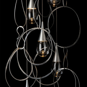Hubbardton Forge - 131161-SKT-STND-85-ZM0873 - Lyric 5-Light Round Pendant - Lyric - Sterling