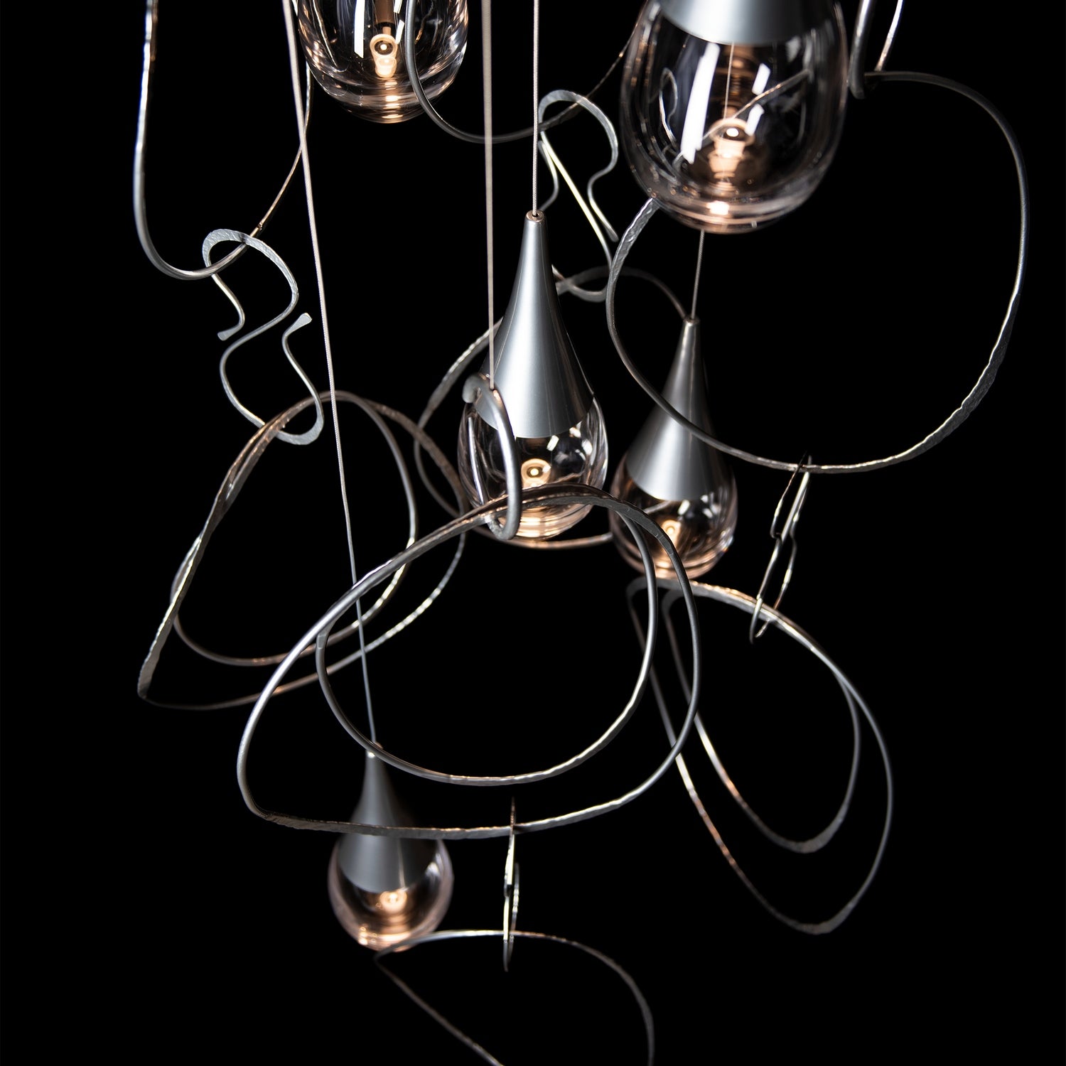Hubbardton Forge - 131161-SKT-STND-85-ZM0873 - Lyric 5-Light Round Pendant - Lyric - Sterling