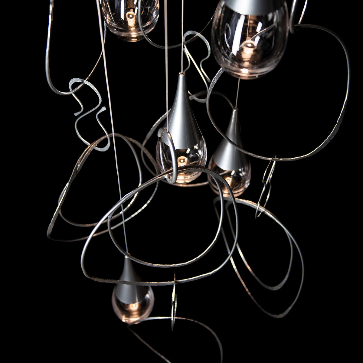 Hubbardton Forge - 131161-SKT-STND-85-ZM0873 - Lyric 5-Light Round Pendant - Lyric - Sterling