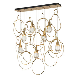 Hubbardton Forge - 131162-SKT-STND-86-ZM0873 - Lyric 7-Light Linear Pendant - Lyric - Modern Brass