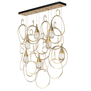 Hubbardton Forge - 131162-SKT-STND-86-ZM0873 - Lyric 7-Light Linear Pendant - Lyric - Modern Brass