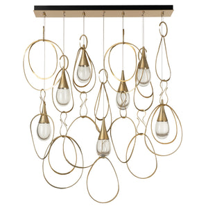 Hubbardton Forge - 131162-SKT-STND-86-ZM0873 - Lyric 7-Light Linear Pendant - Lyric - Modern Brass