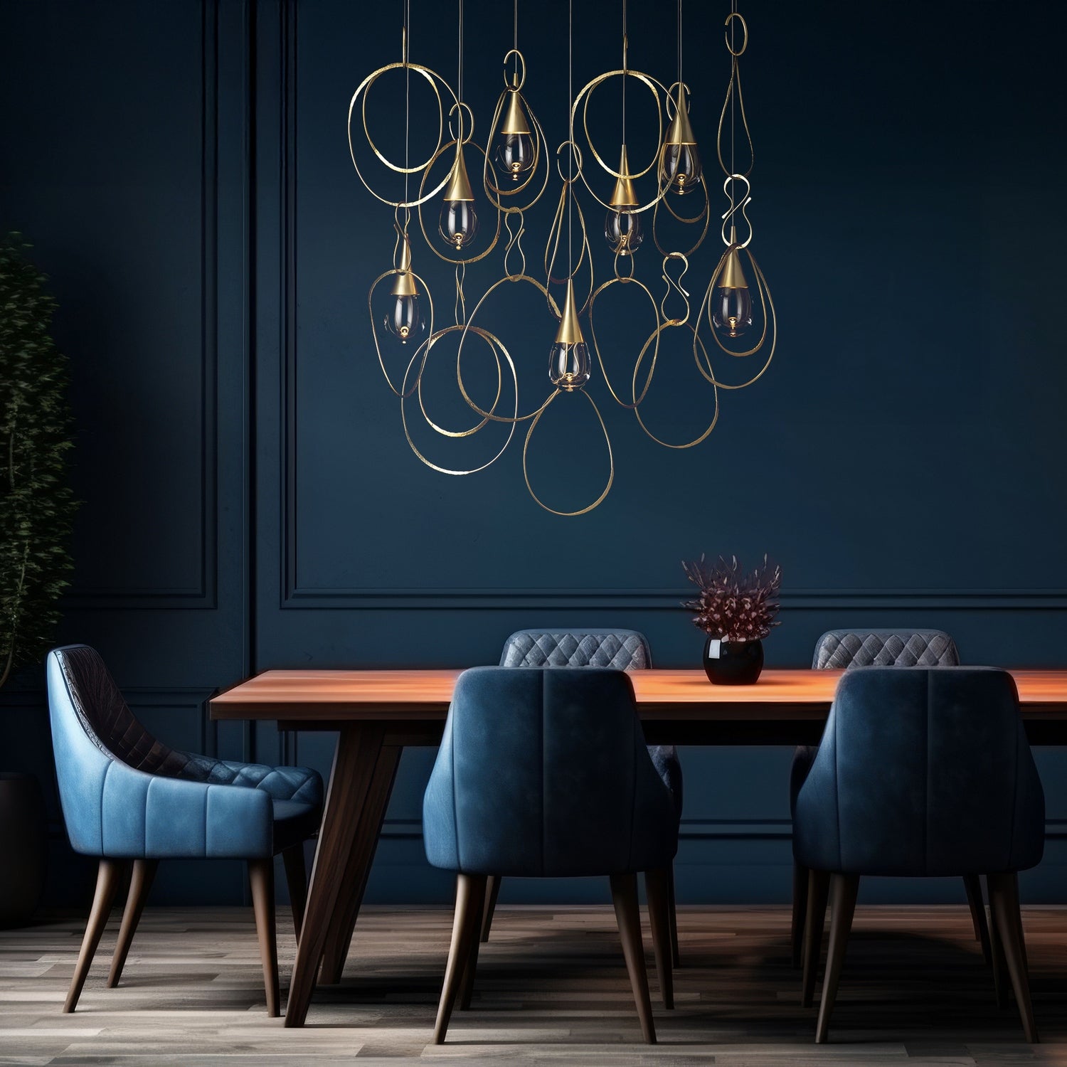 Hubbardton Forge - 131162-SKT-STND-86-ZM0873 - Lyric 7-Light Linear Pendant - Lyric - Modern Brass