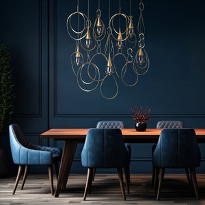 Hubbardton Forge - 131162-SKT-STND-86-ZM0873 - Lyric 7-Light Linear Pendant - Lyric - Modern Brass