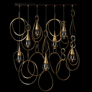 Hubbardton Forge - 131162-SKT-STND-86-ZM0873 - Lyric 7-Light Linear Pendant - Lyric - Modern Brass