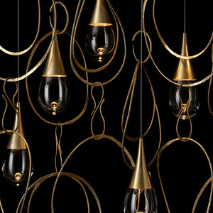 Hubbardton Forge - 131162-SKT-STND-86-ZM0873 - Lyric 7-Light Linear Pendant - Lyric - Modern Brass