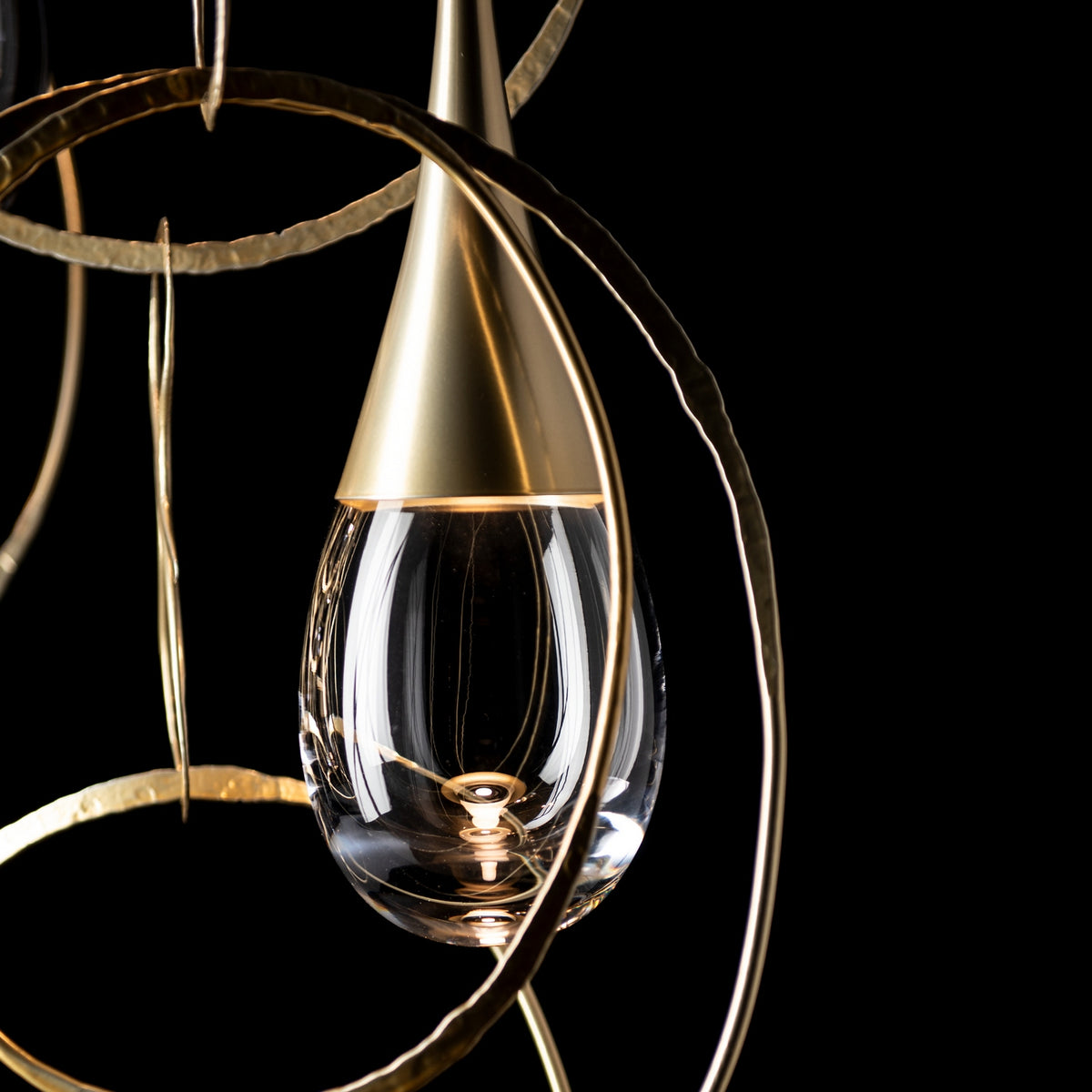 Hubbardton Forge - 131162-SKT-STND-86-ZM0873 - Lyric 7-Light Linear Pendant - Lyric - Modern Brass