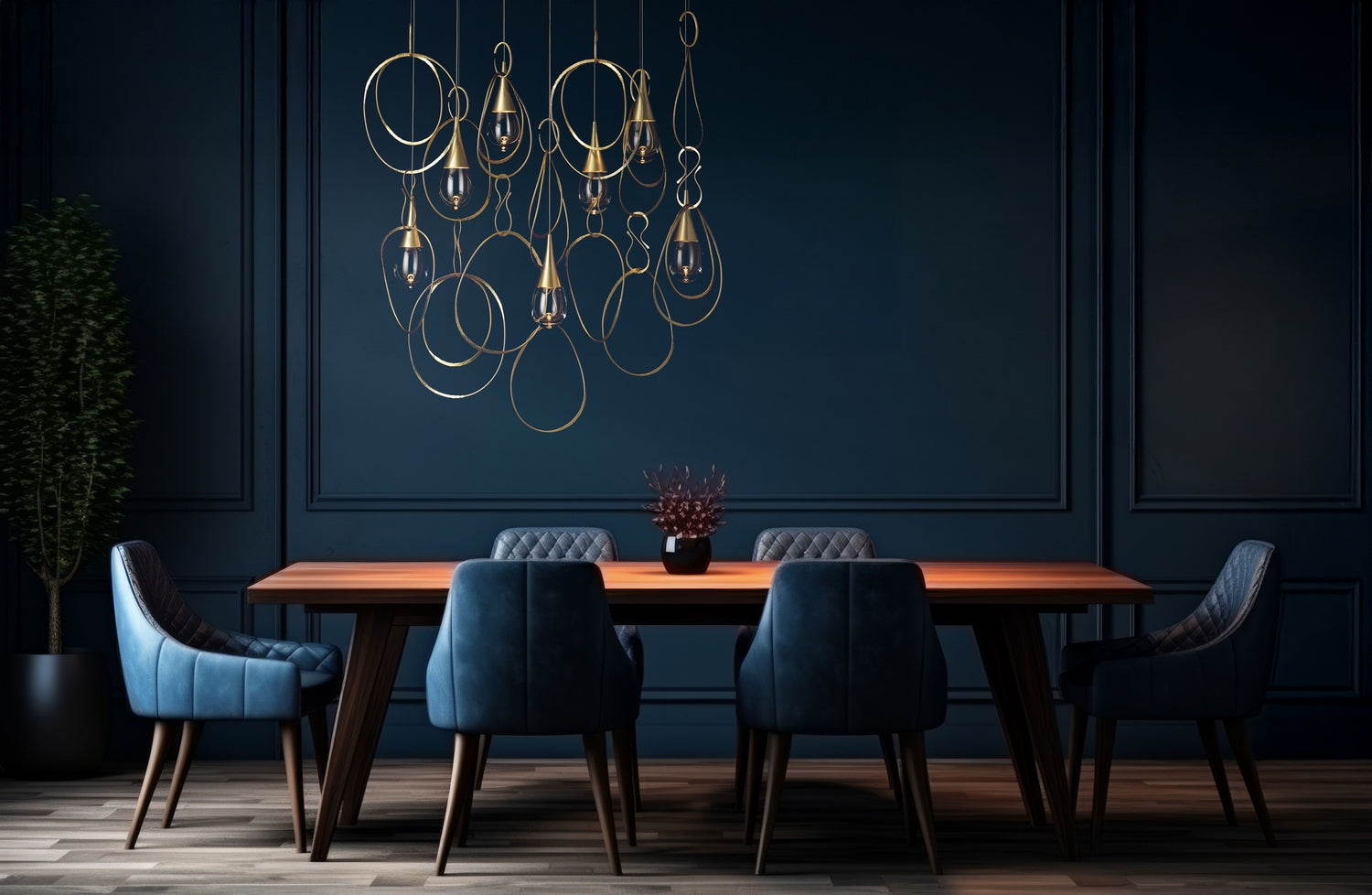 Hubbardton Forge - 131162-SKT-STND-86-ZM0873 - Lyric 7-Light Linear Pendant - Lyric - Modern Brass