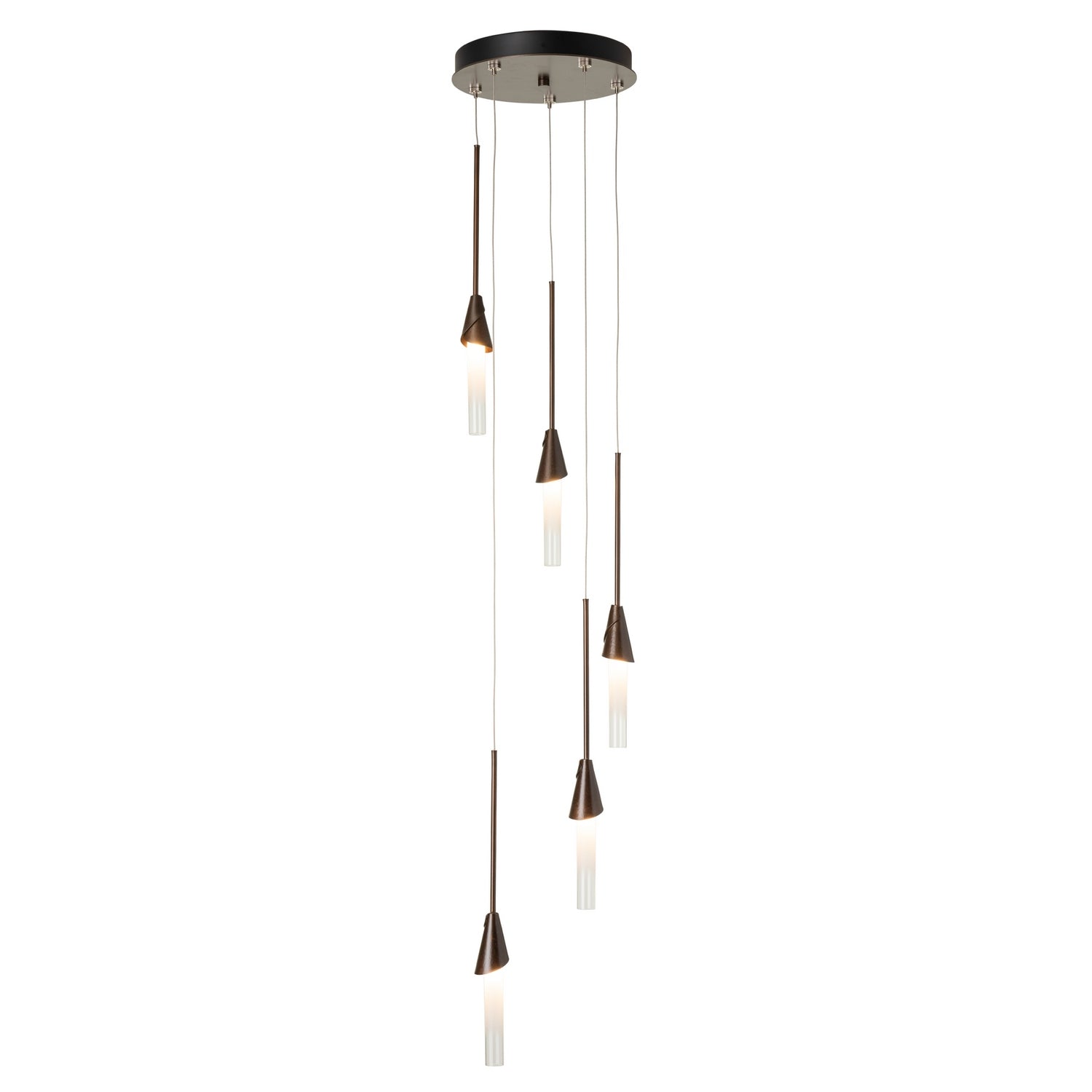 Hubbardton Forge - 131163-SKT-STND-05-WC0821 - Lilium 5-Light Round Pendant - Lilium - Bronze