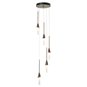 Hubbardton Forge - 131163-SKT-STND-05-WC0821 - Lilium 5-Light Round Pendant - Lilium - Bronze