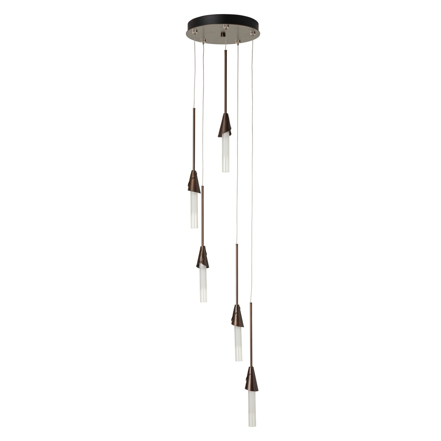 Hubbardton Forge - 131163-SKT-STND-05-WC0821 - Lilium 5-Light Round Pendant - Lilium - Bronze