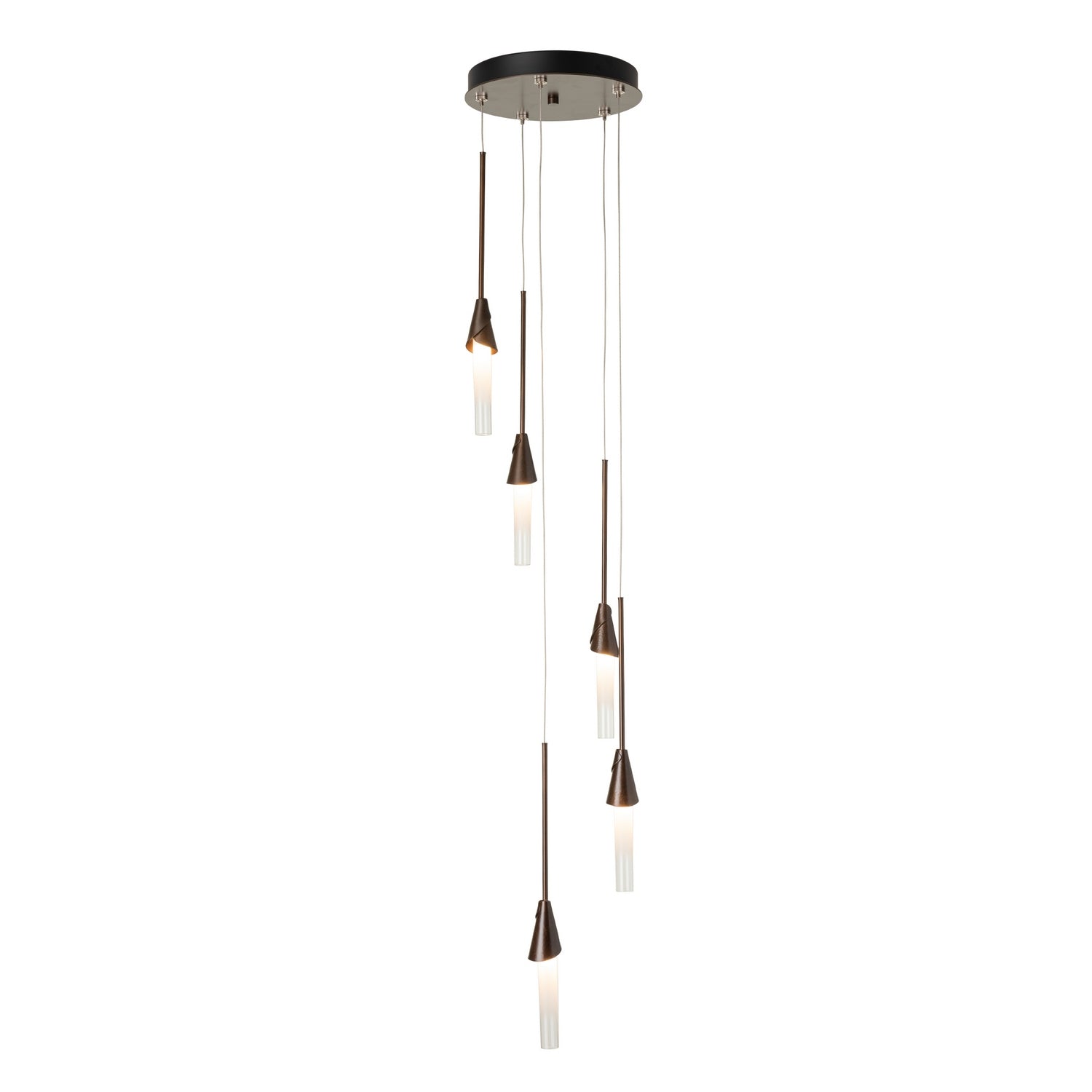 Hubbardton Forge - 131163-SKT-STND-05-WC0821 - Lilium 5-Light Round Pendant - Lilium - Bronze