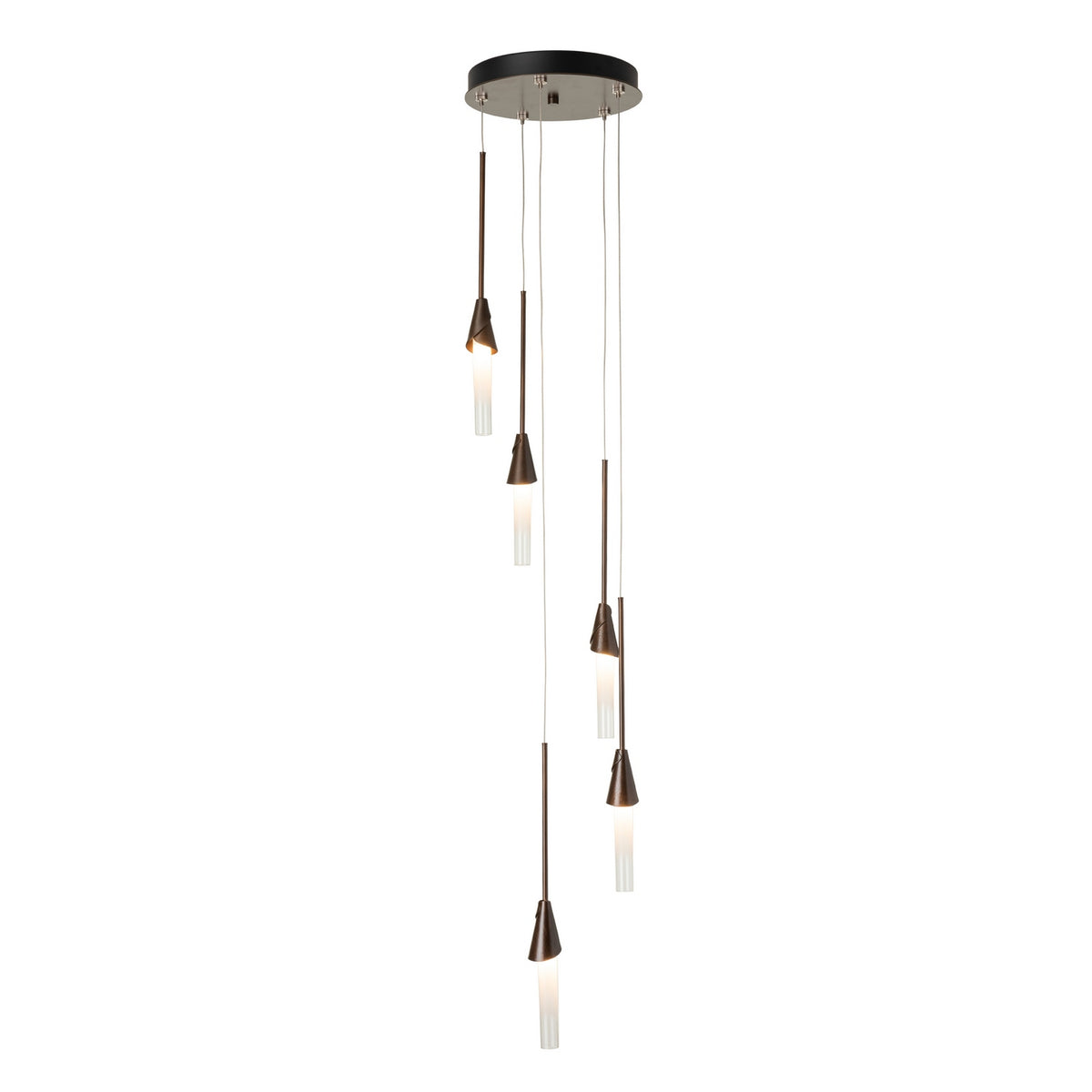 Hubbardton Forge - 131163-SKT-STND-05-WC0821 - Lilium 5-Light Round Pendant - Lilium - Bronze