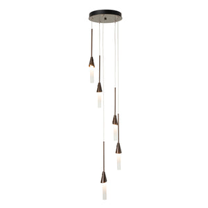Hubbardton Forge - 131163-SKT-STND-05-WC0821 - Lilium 5-Light Round Pendant - Lilium - Bronze