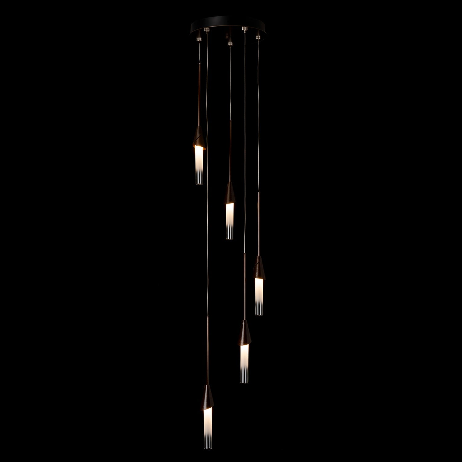 Hubbardton Forge - 131163-SKT-STND-05-WC0821 - Lilium 5-Light Round Pendant - Lilium - Bronze