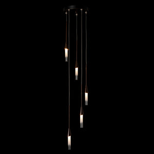 Hubbardton Forge - 131163-SKT-STND-05-WC0821 - Lilium 5-Light Round Pendant - Lilium - Bronze