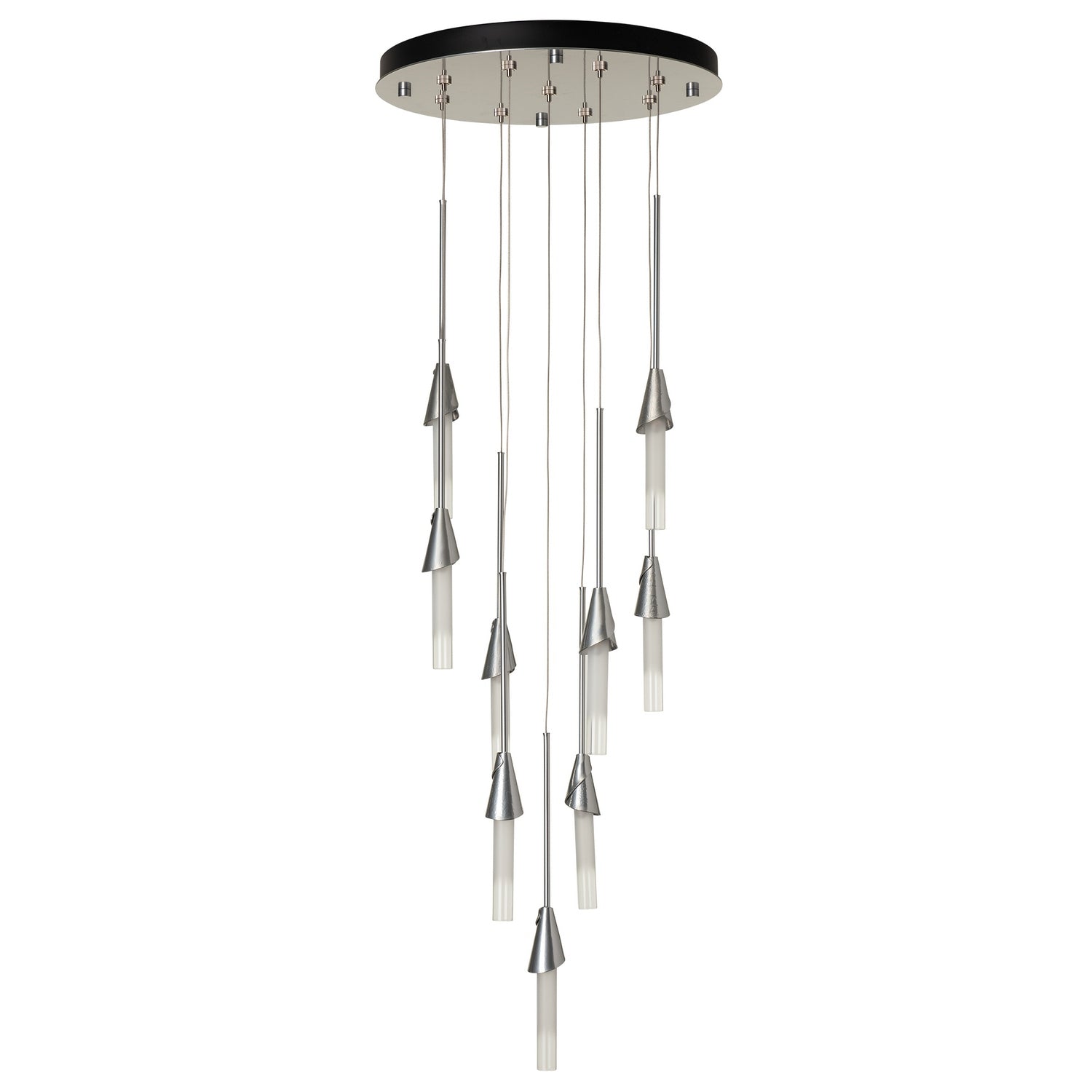 Hubbardton Forge - 131164-SKT-STND-85-WC0821 - Lilium 9-Light Round Pendant - Lilium - Sterling