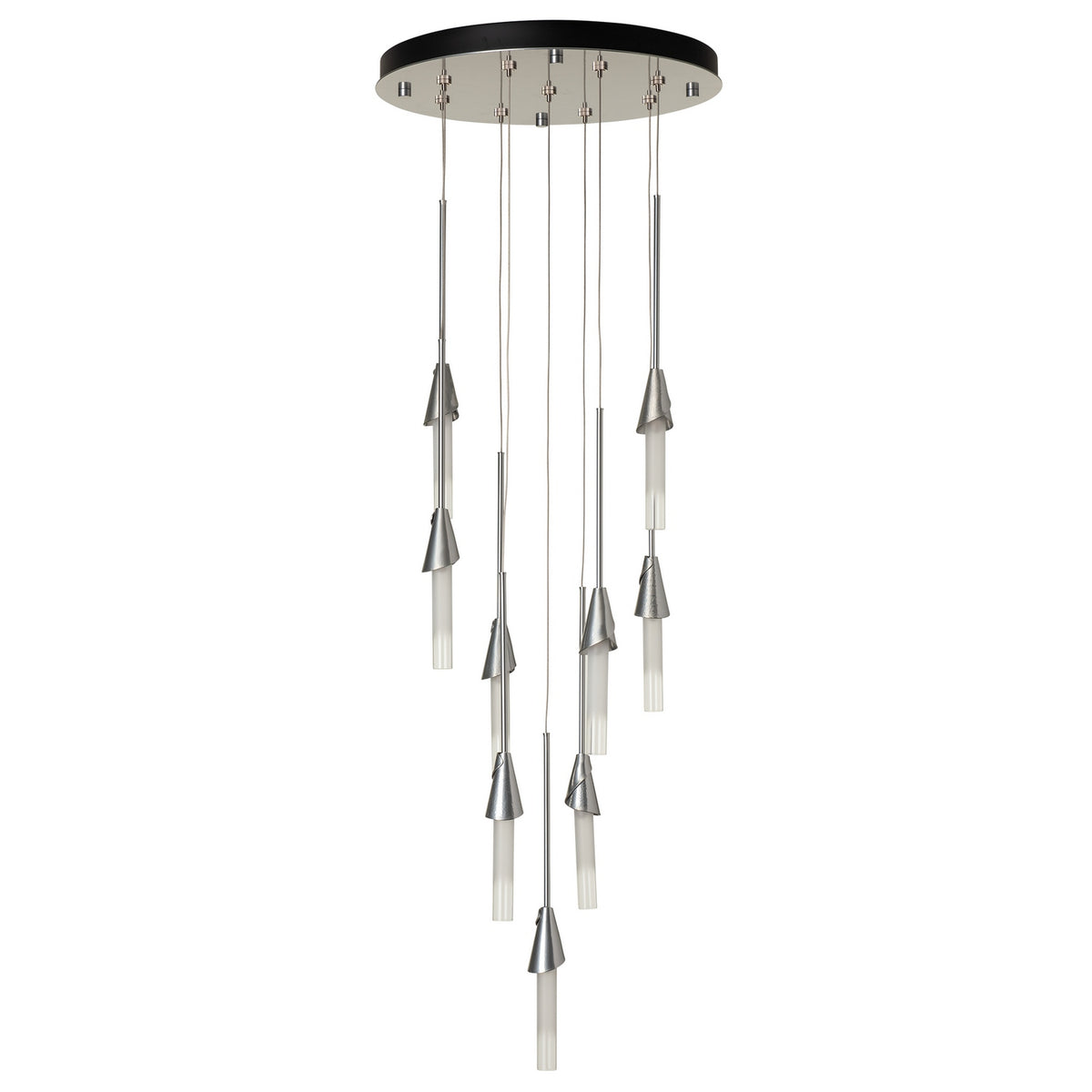 Hubbardton Forge - 131164-SKT-STND-85-WC0821 - Lilium 9-Light Round Pendant - Lilium - Sterling