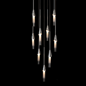 Hubbardton Forge - 131164-SKT-STND-85-WC0821 - Lilium 9-Light Round Pendant - Lilium - Sterling