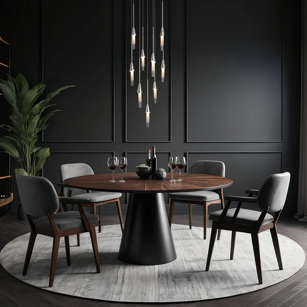 Hubbardton Forge - 131164-SKT-STND-85-WC0821 - Lilium 9-Light Round Pendant - Lilium - Sterling