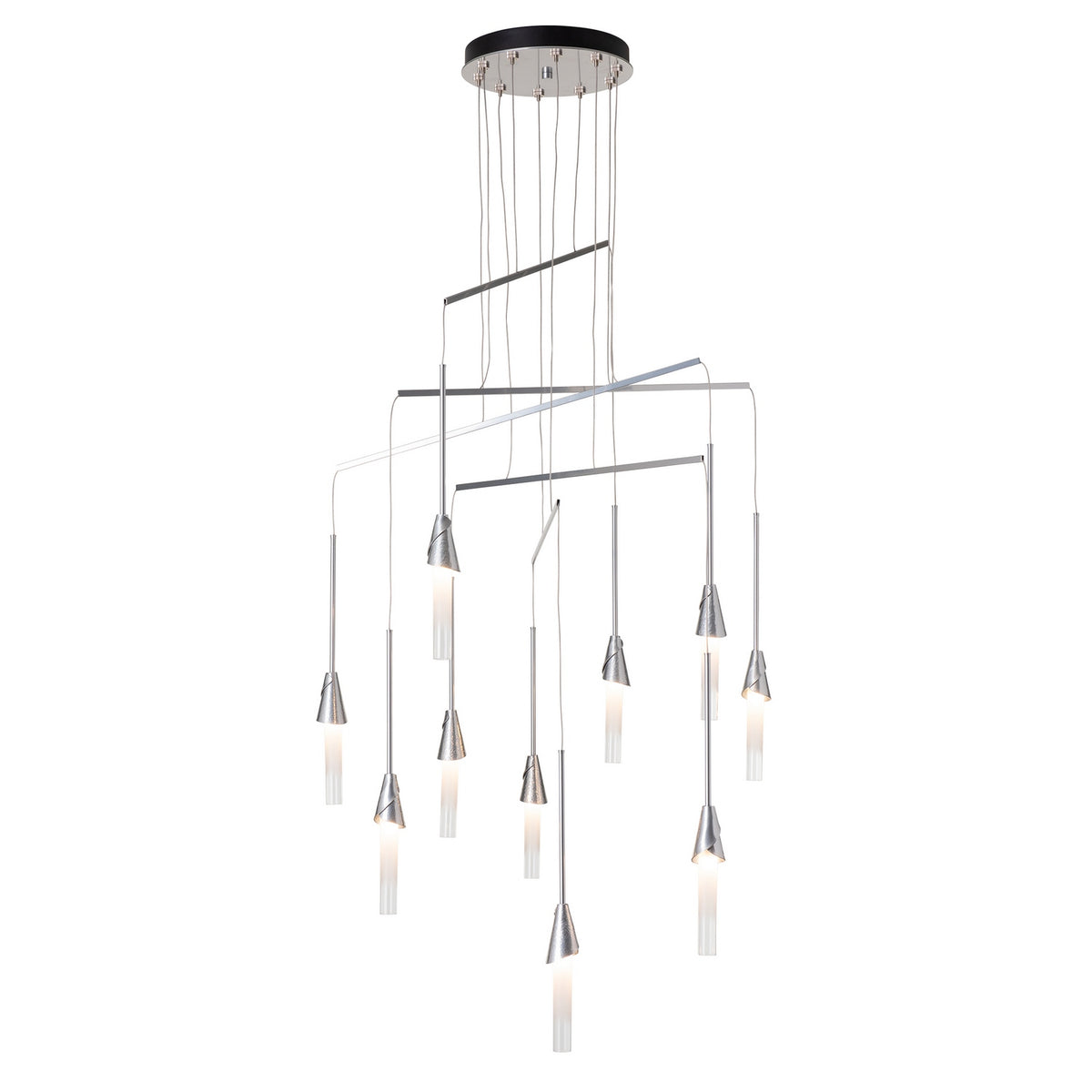 Hubbardton Forge - 131166-SKT-STND-85-WC0821 - Lilium 10-Light Mobile Pendant - Lilium - Sterling