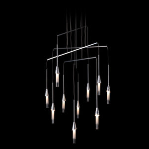 Hubbardton Forge - 131166-SKT-STND-85-WC0821 - Lilium 10-Light Mobile Pendant - Lilium - Sterling