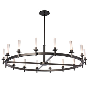 Hubbardton Forge - 131621-SKT-MULT-14-FD0886 - Windsor 16-Light Chandelier - Windsor - Oil Rubbed Bronze
